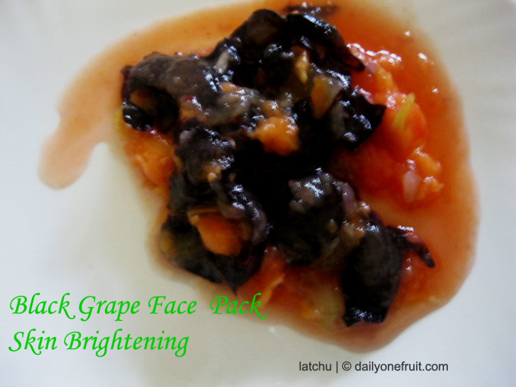 Homemade Skin Brightening Black Grapes Face Pack