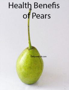 health benefits of pears