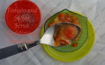 How to Prepare Tomato and Sugar Exfoliating Face pack and Scrub Tomato and Sugar Exfoliating Face scrub