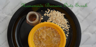 Homemade Banana Oats Honey Exfoliating Face Scrub