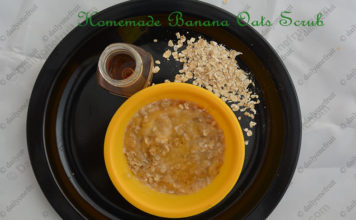 Homemade Banana Oats Honey Exfoliating Face Scrub