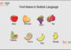 Fruit Name in Turkish Language Fruit Name in Turkish Language