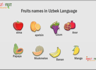 Fruits names in Uzbek Language Fruits names in Uzbek Language