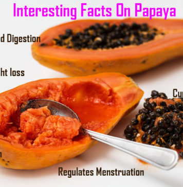 Nutrition chart for papaya Intersting facts on papaya