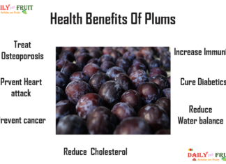 Nutrition chart for Plum health benefits of plums