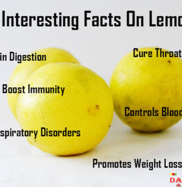 Nutrition chart for Lemon interesting facts on Lemon