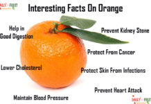 Nutrition chart for Orange interesting facts on orange