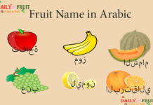 Fruit Name in Arabic Fruit Name in Arabic