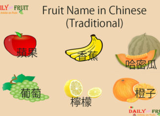 Fruit Name in Chinese Traditional Fruit Name in Chinese (Traditional)